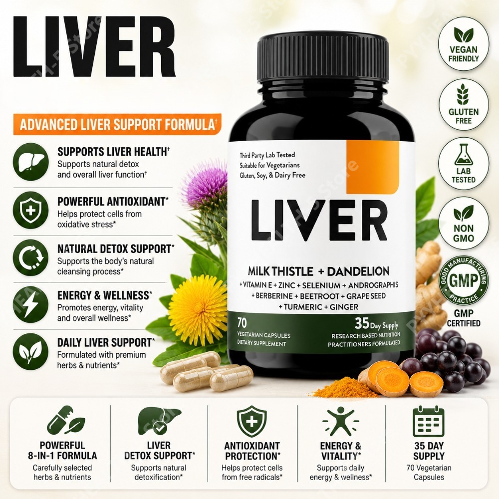 Herbal Wellness Blend - Капсулы с расторопшей, корнем одуванчика, куркумой,