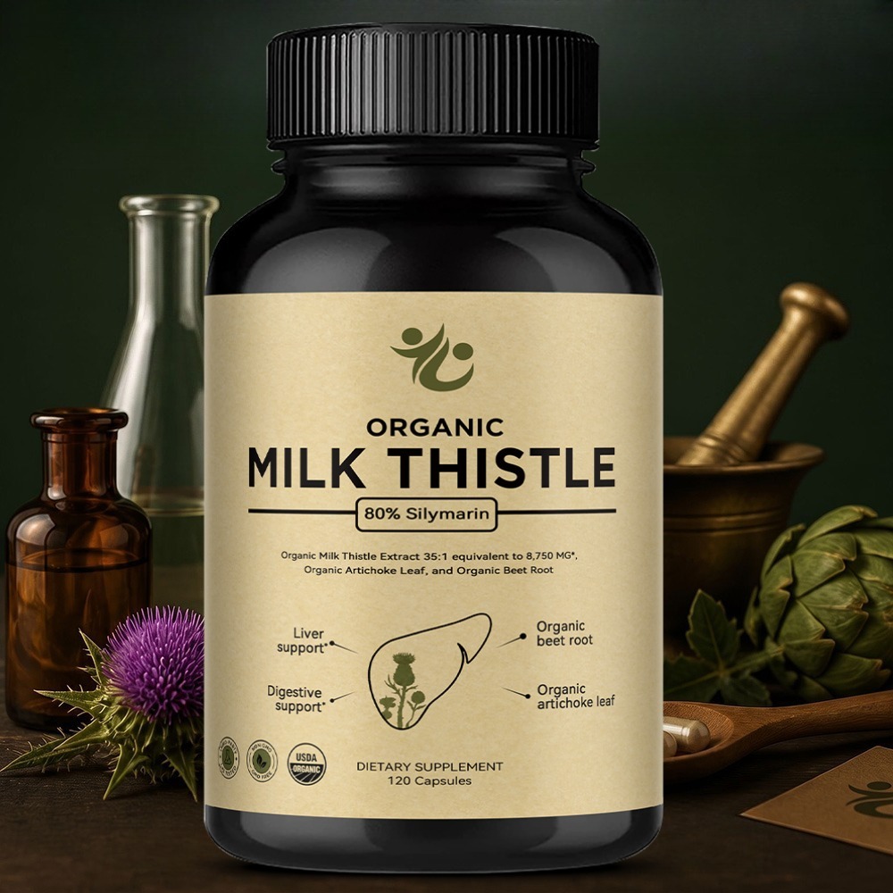 Milk Thistle Silymarin - Капсулы для детоксикации печени с расторопшей,