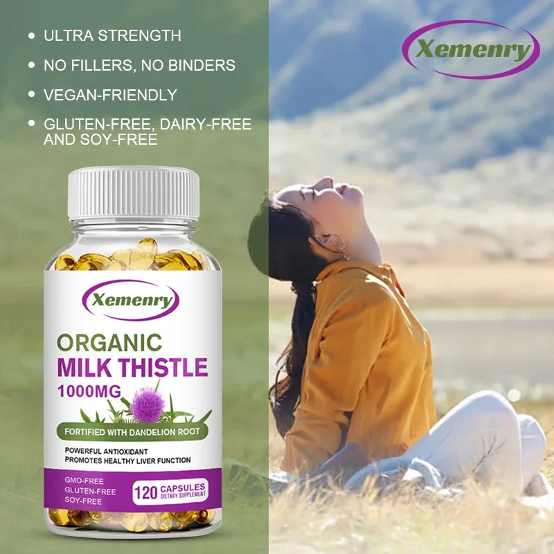 Капсулы для расторопши 1000 мг – обзор и цена Milk Thistle Silymarin