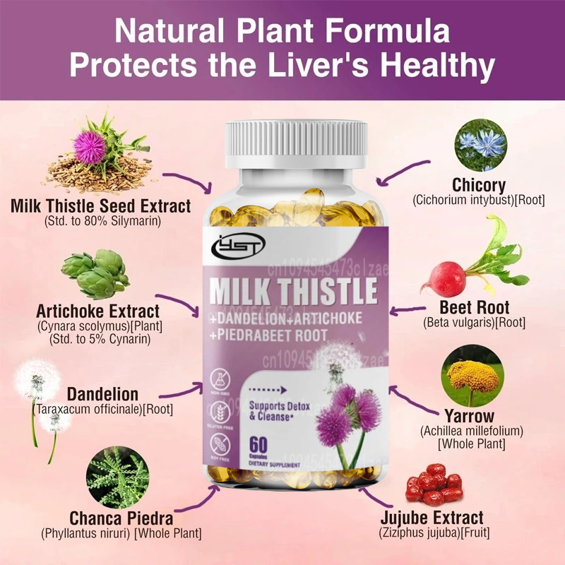 Добавка расторопши, содержащая – обзор и цена Milk Thistle Silymarin